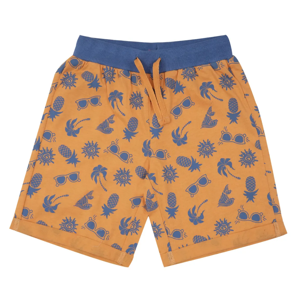 Pantaloncino jersey bimbo arancione stampato