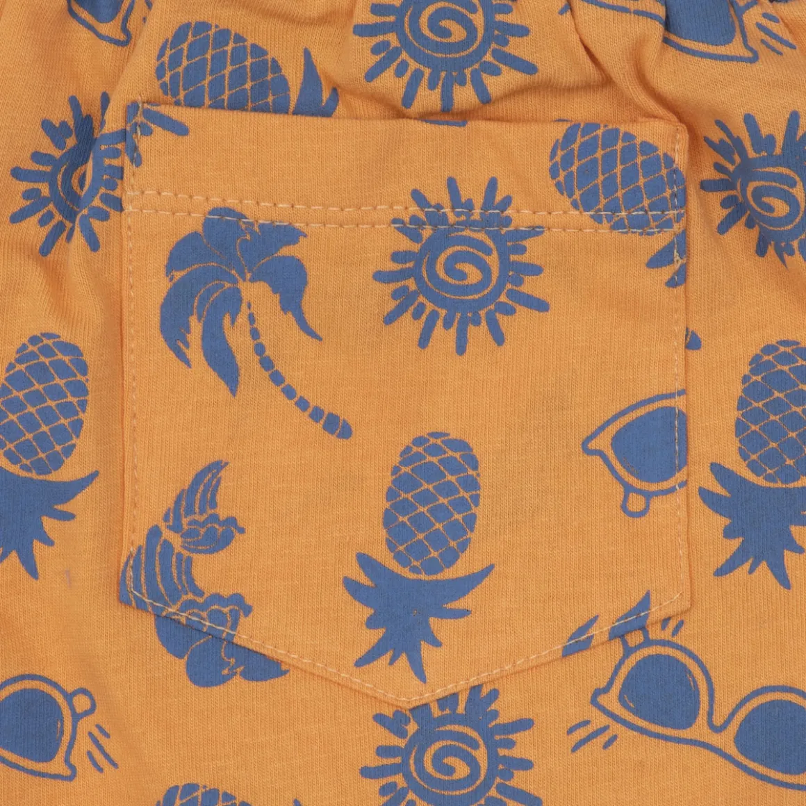 Pantaloncino jersey bimbo arancione stampato