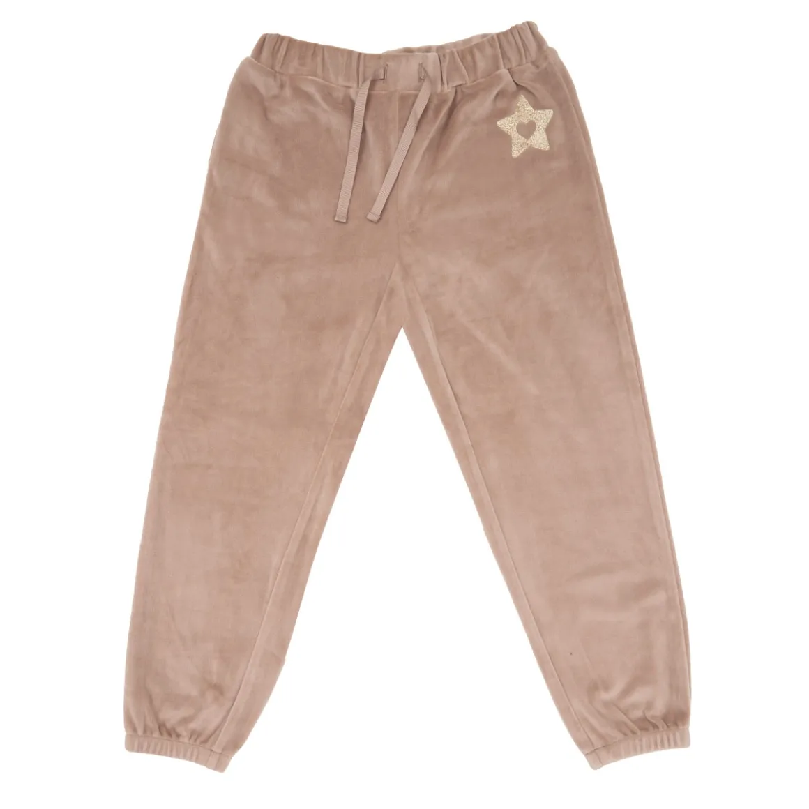 Pantalone ciniglia bimba beige “piccola stella”