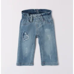 Pantalone fake denim con cuore