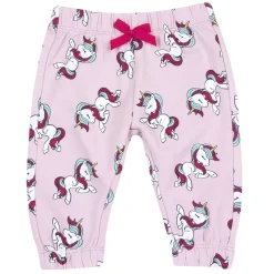 Pantalone felpa fantasia unicorni a fondo rosa – chicco