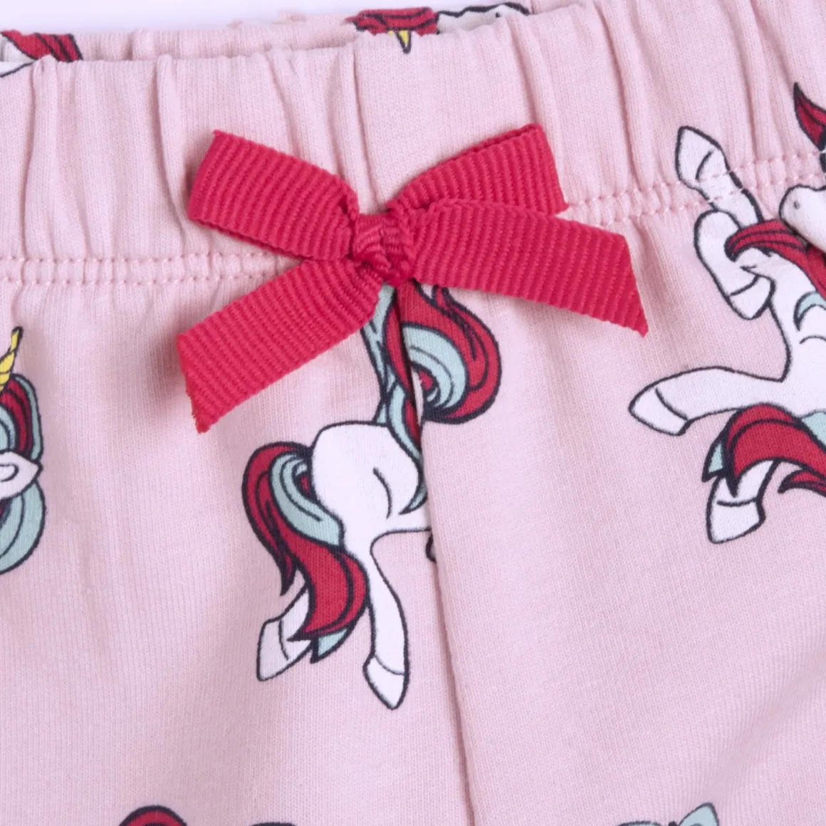Pantalone felpa fantasia unicorni a fondo rosa – chicco