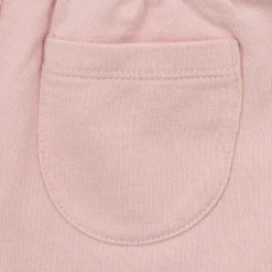 Pantalone felpato bimba rosa con patch