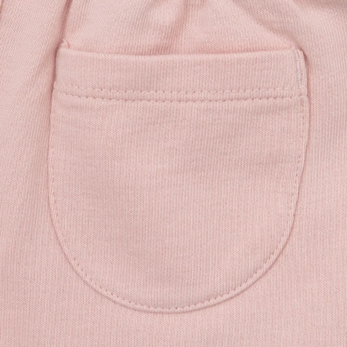 Pantalone felpato bimba rosa con patch