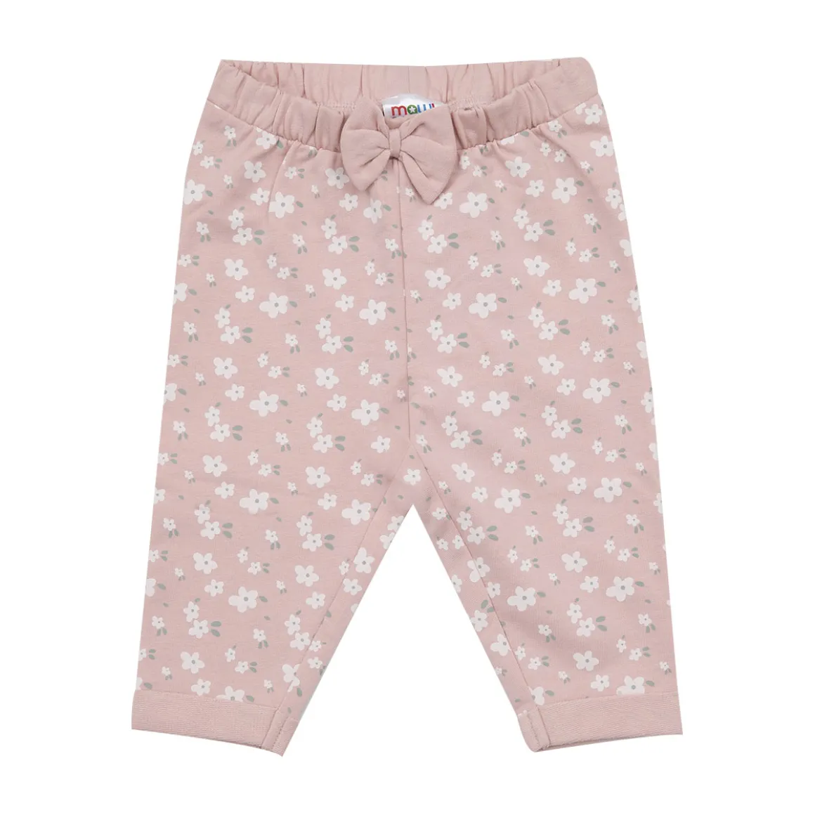 Pantalone felpato bimba rosa stampato