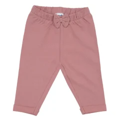 Pantalone felpato bimba rosa fiocco