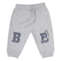 Pantalone felpato bimbo grigio “dino”