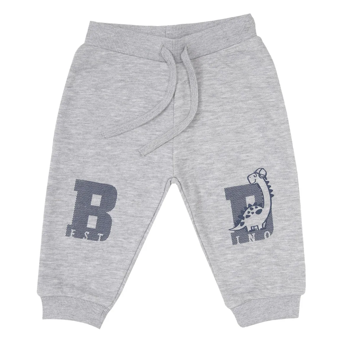 Pantalone felpato bimbo grigio “dino”