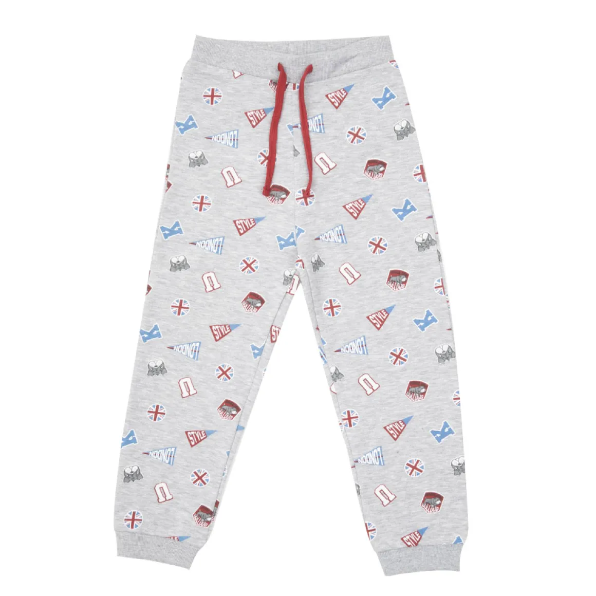 Pantalone felpato bimbo grigio chiaro “university”