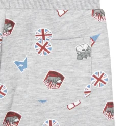 Pantalone felpato bimbo grigio chiaro “university”