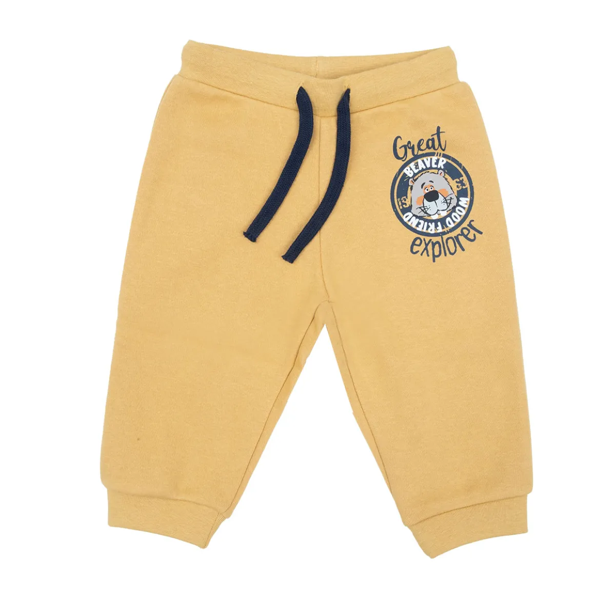 Pantalone felpato bimbo giallo