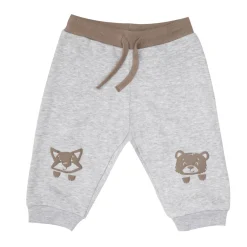 Pantalone felpato bimbo grigio stampa “animali”