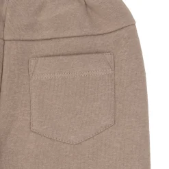 Pantalone felpato bimbo marrone tasconi