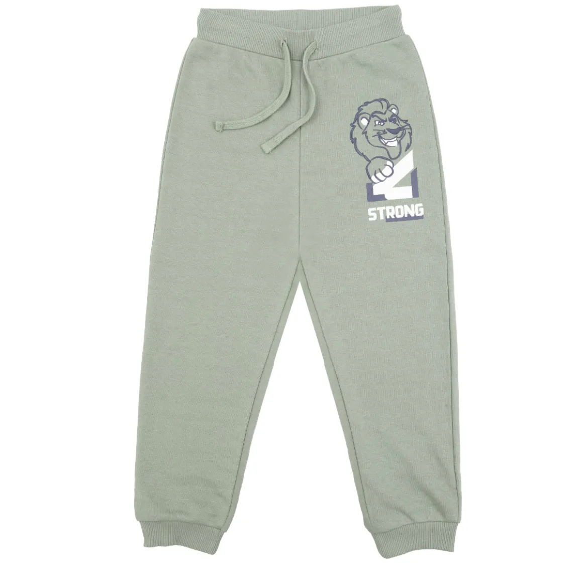 Pantalone felpato bimbo verde “leone”