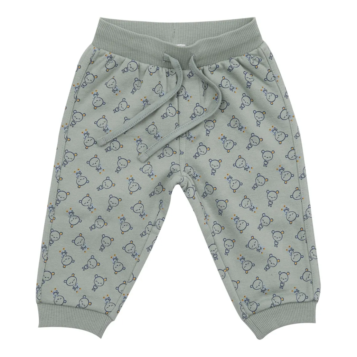 Pantalone felpato bimbo verde stampato