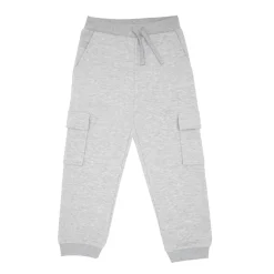Pantalone felpato “cargo” bimbo grigio con tasche