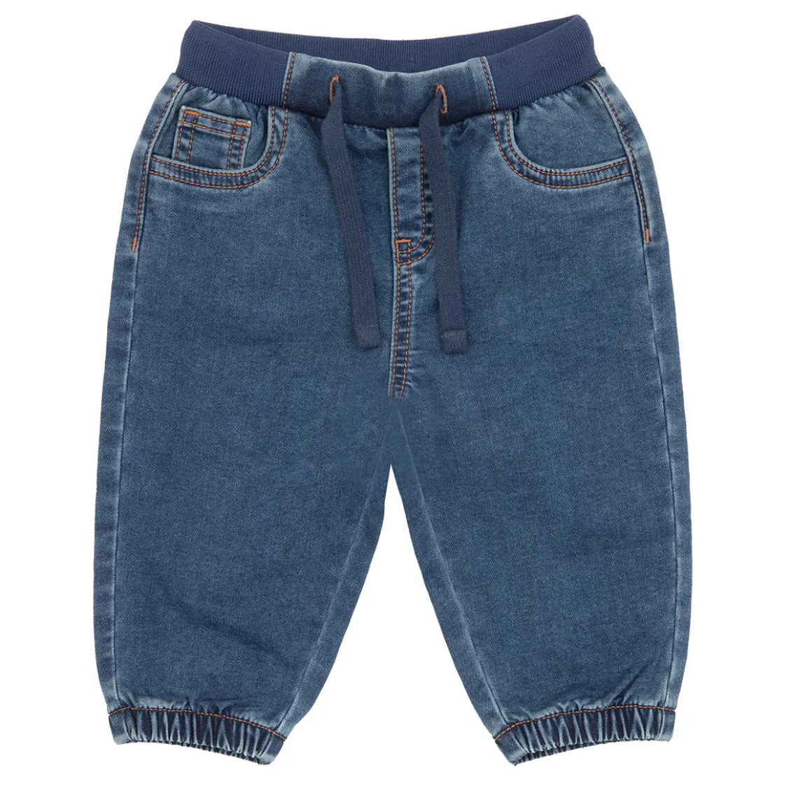Pantalone finto denim bimbo felpato