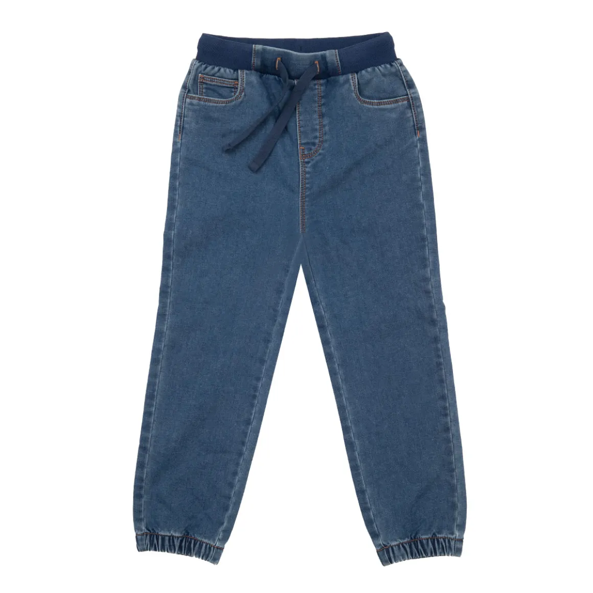 Pantalone finto denim bimbo felpato
