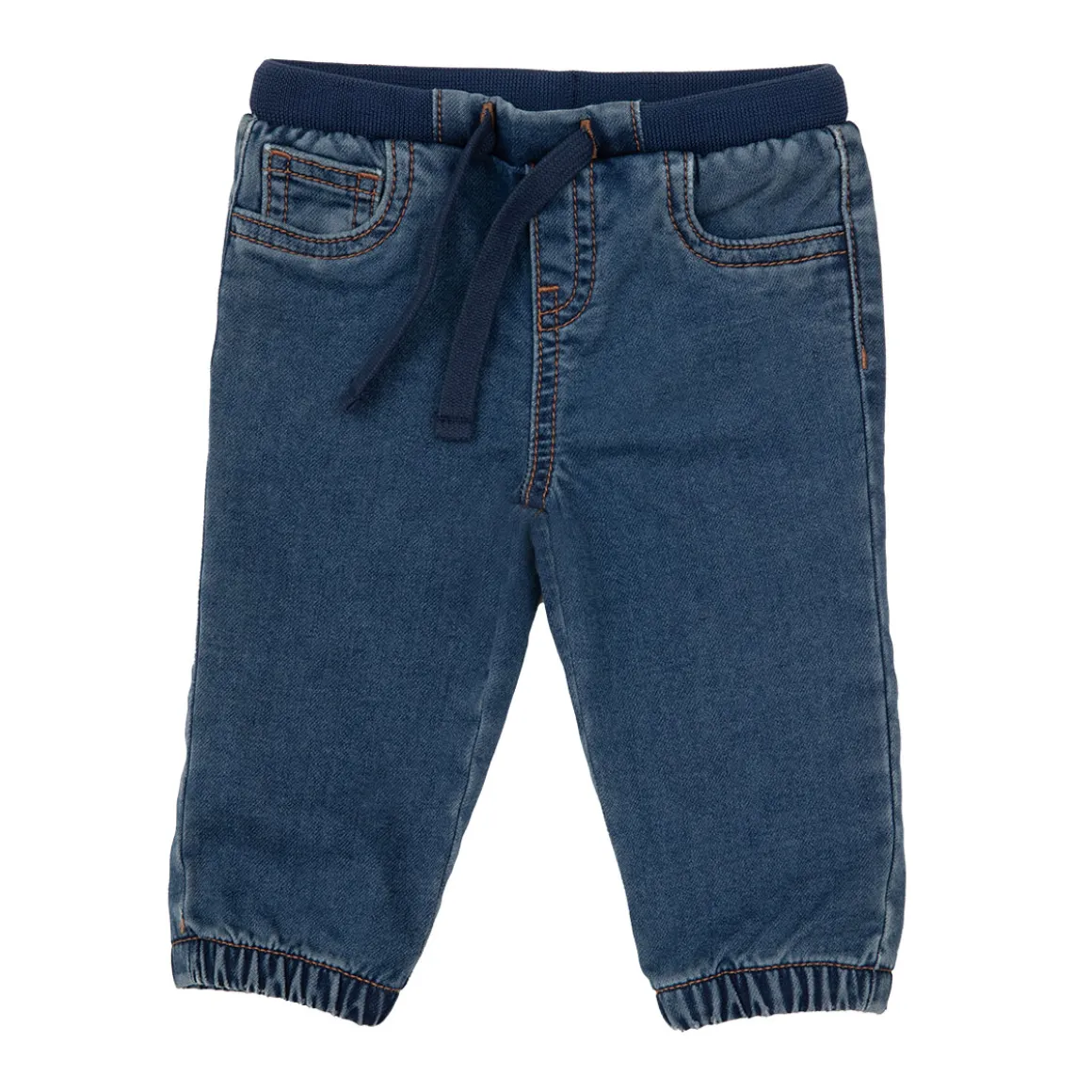 Pantalone finto denim bimbo felpato