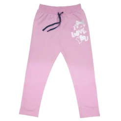 Pantalone french terry bimba rosa