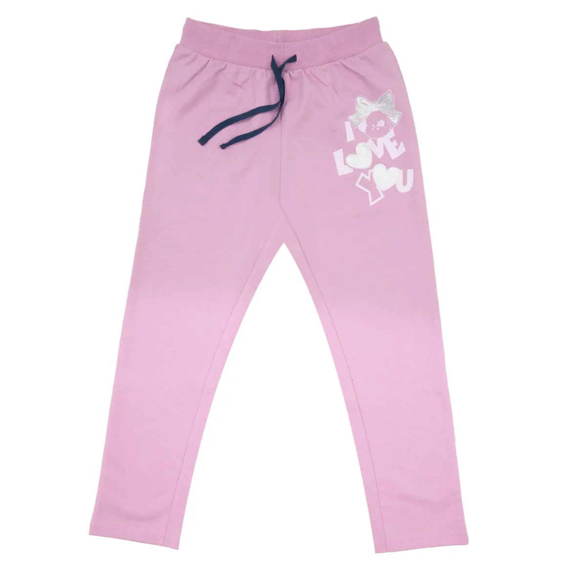 Pantalone french terry bimba rosa