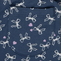 Pantalone french terry bimba blu stampato