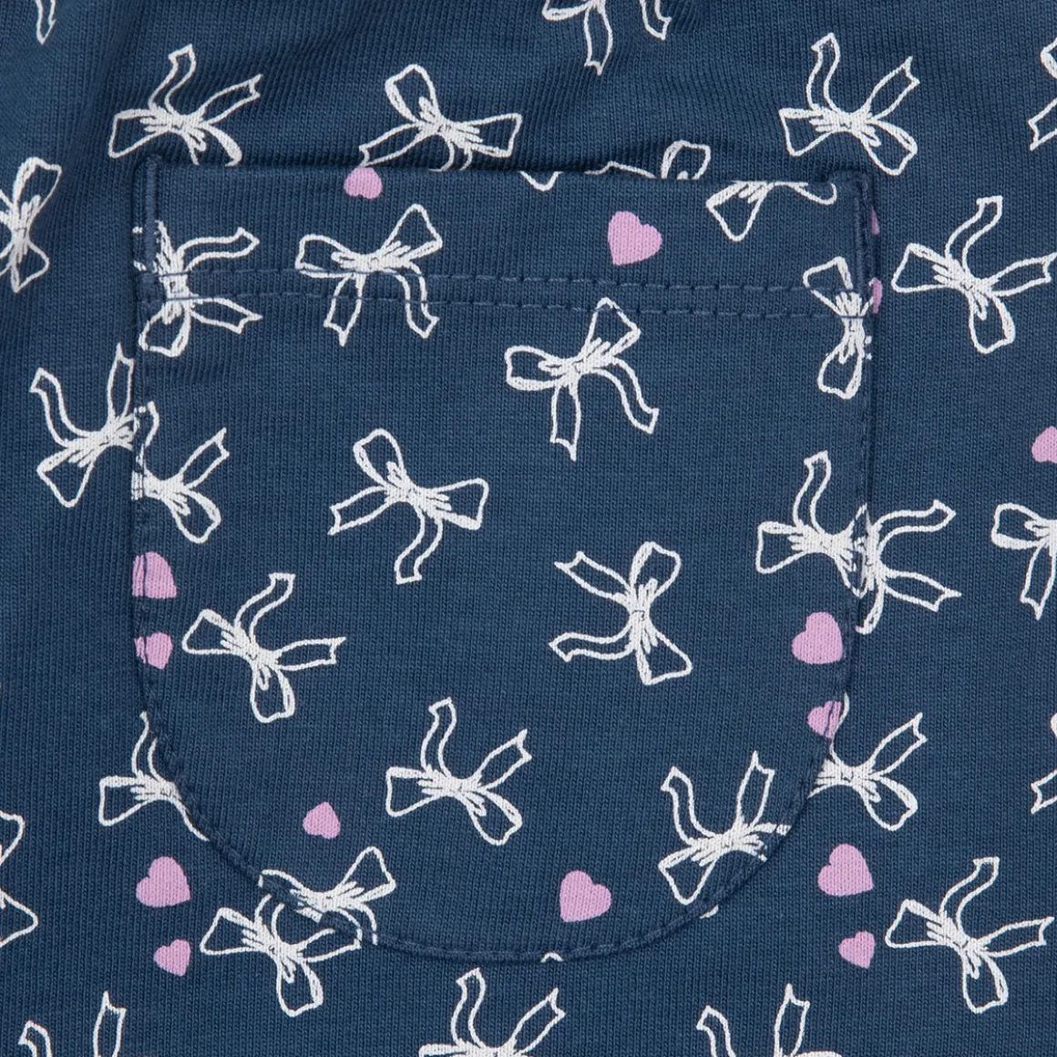 Pantalone french terry bimba blu stampato