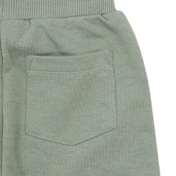 Pantalone french terry bimbo verde stampato