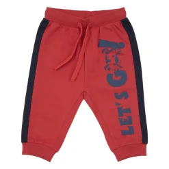 Pantalone rosso bimbo con bande