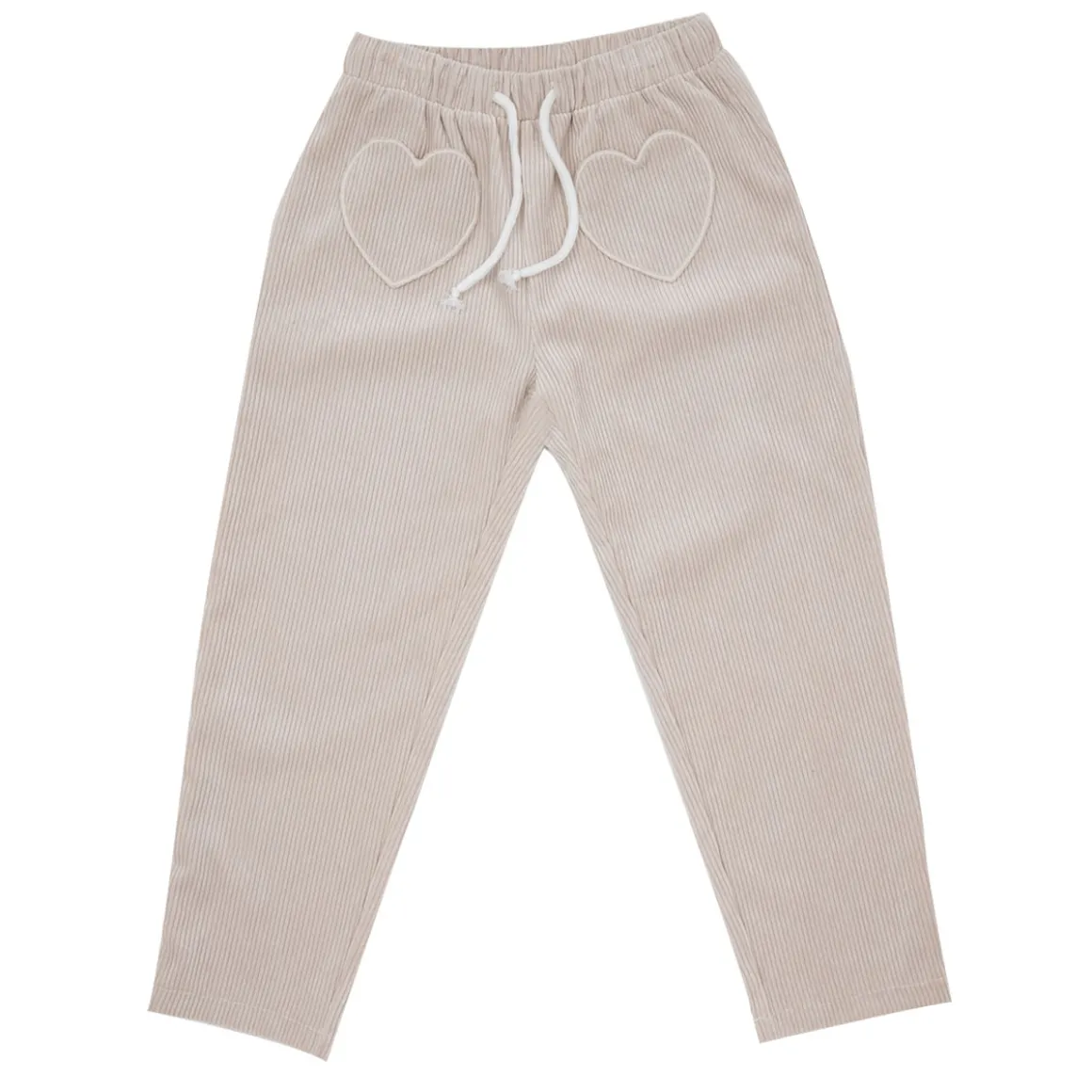 Pantalone velluto costina bimba beige