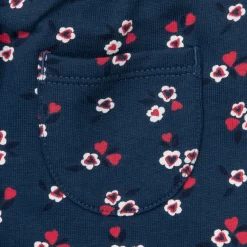 Pantaloni blu bambina con allover