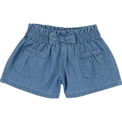 Pantaloni corti effetto denim