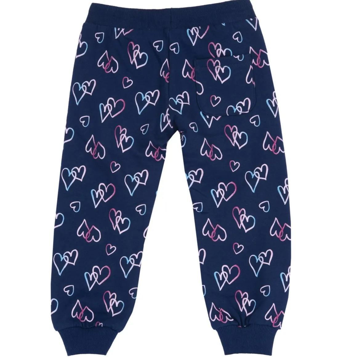 Pantaloni fleece blu fantasia cuori – chicco