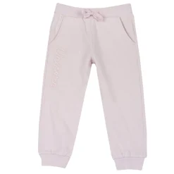 Pantaloni fleece rosa stampa tono su tono – chicco