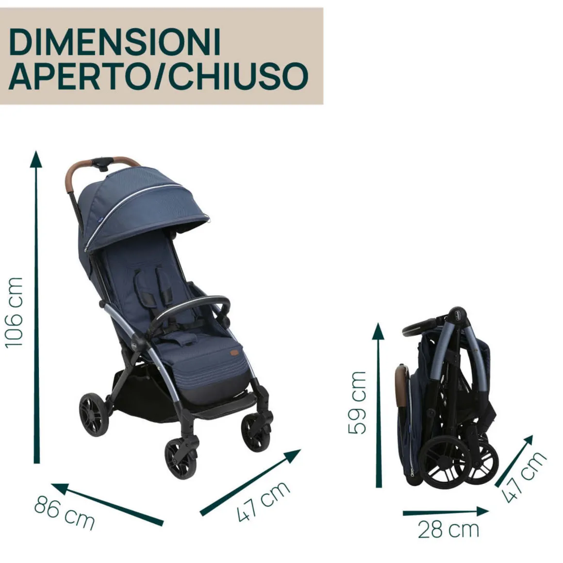 Passeggino goody xplus radiant blue – chicco