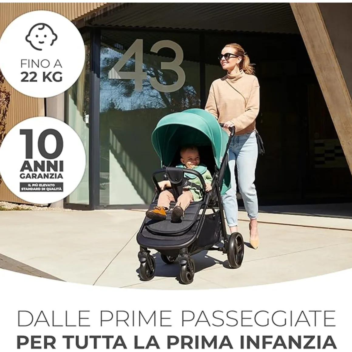Passeggino leggero rine black – kinderkraft