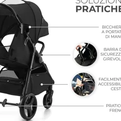 Passeggino leggero rine black – kinderkraft