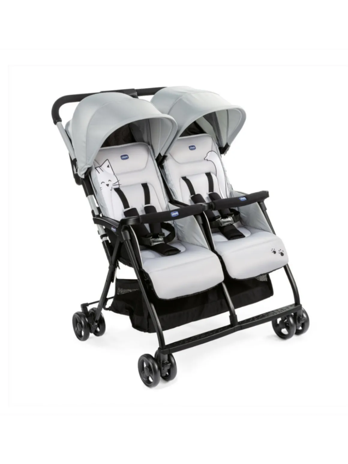 Passeggino ohlala’ twin silver cat