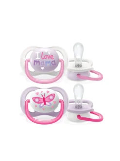 Philips avent – 2 succhietti ultra air collection 0-6m femmina – mama