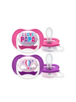 Philips avent – 2 succhietti ultra air collection 6-18 femmina – papa