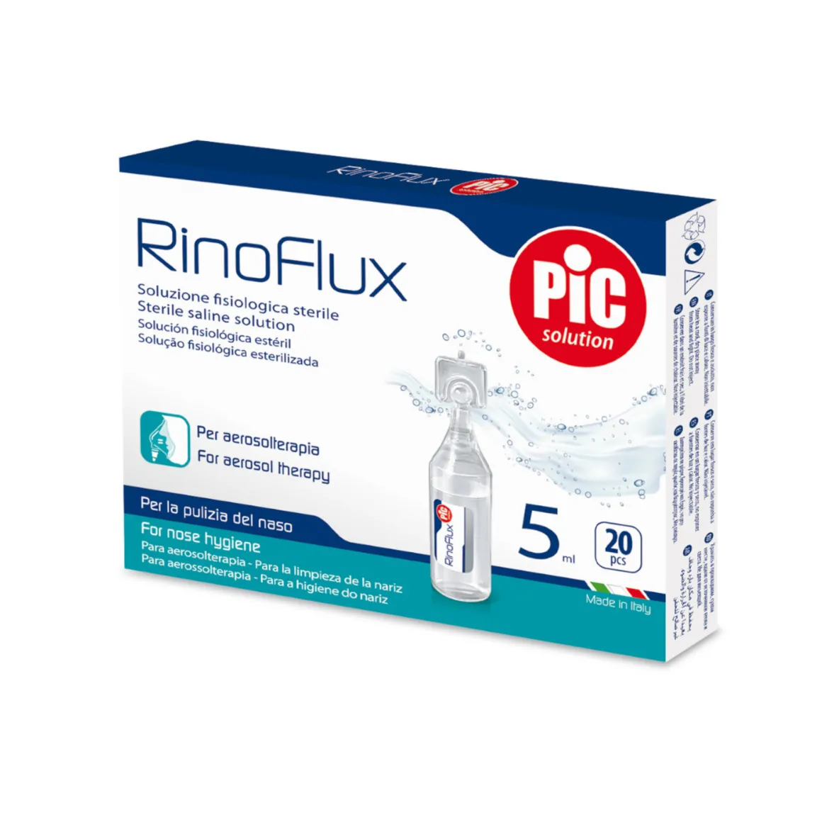 Pic soluzione fisiologica rinoflux 20 fiale da 5ml