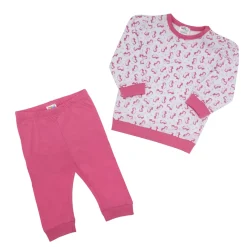 Pigiama bimba rosa stampa unicorni