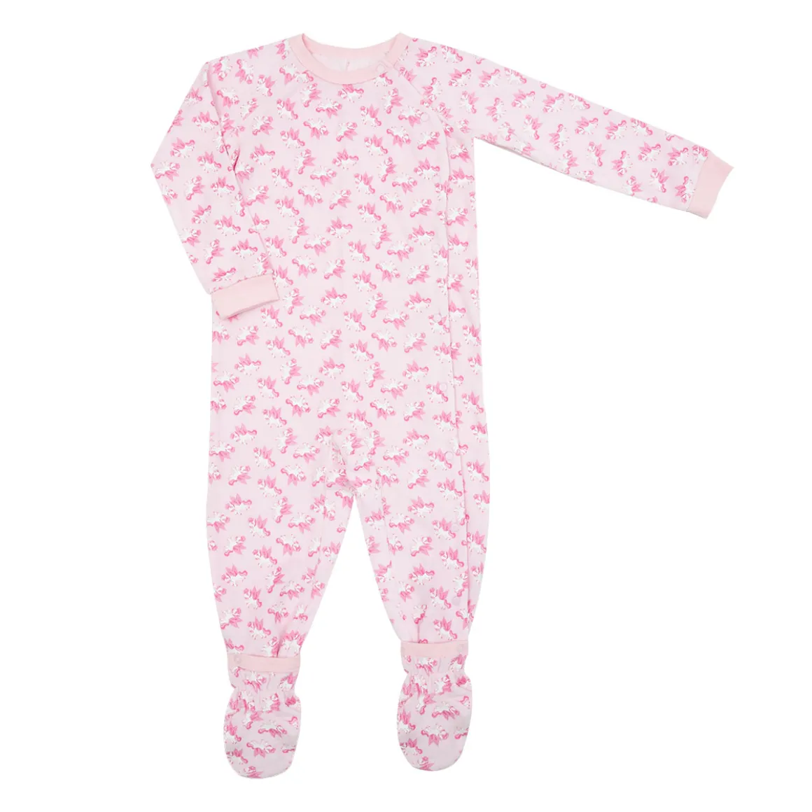 Pigiama ciniglia bimba rosa stampato