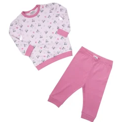 Pigiama due pezzi bimba rosa “gattini”