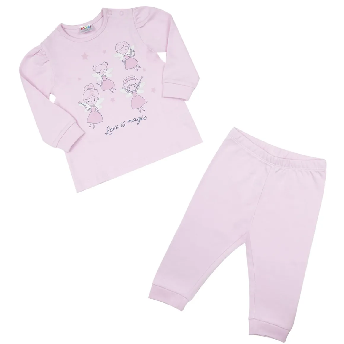 Pigiama due pezzi bimba rosa “fatine”