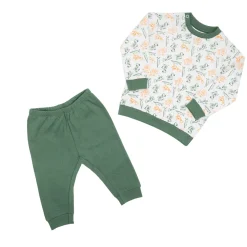 Pigiama due pezzi bimbo verde “animali”