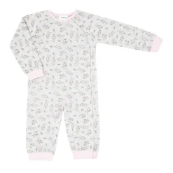 Pigiama intero bimba grigio/rosa stampa “ballerine”