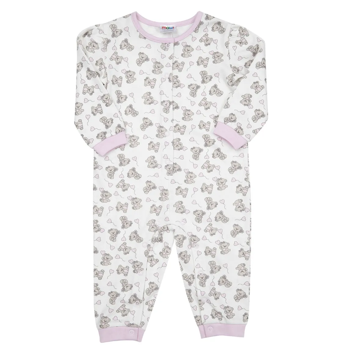 Pigiama intero bimba panna stampa “orsetti”