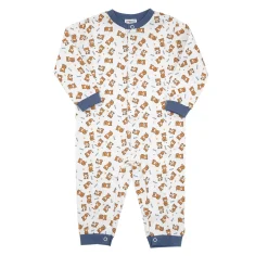 Pigiama intero bimbo panna stampa “tigrotti”