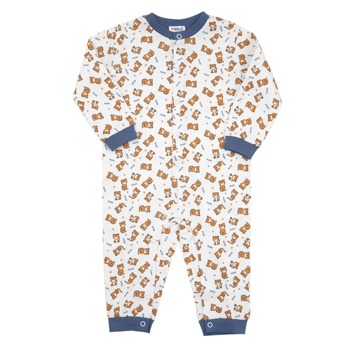 Pigiama intero bimbo panna stampa “tigrotti”